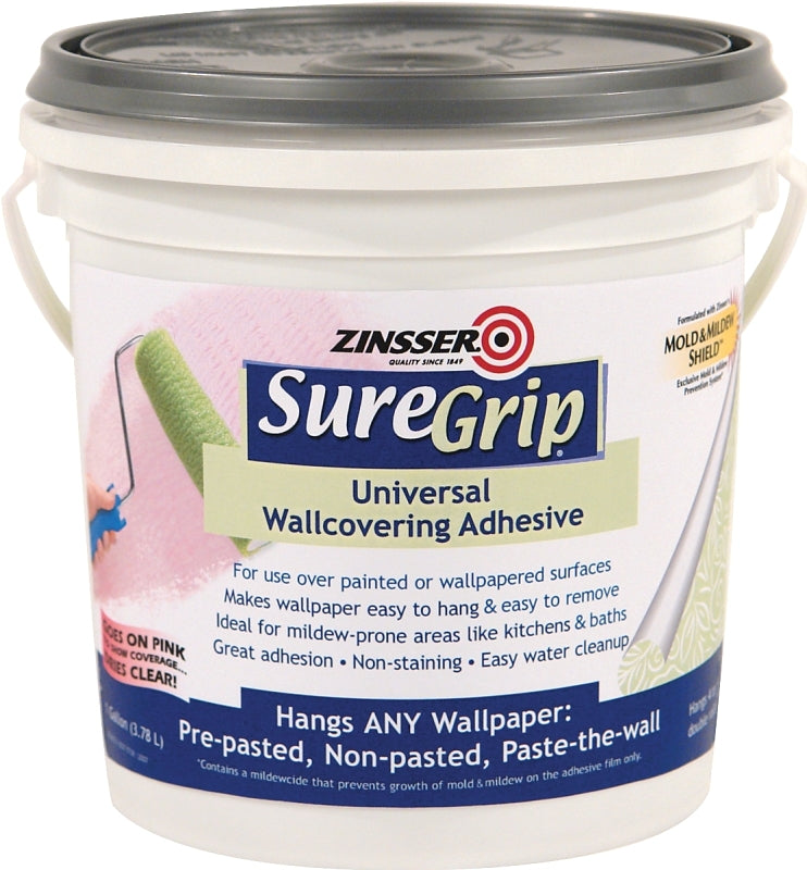 Zinsser SUREGRIP 2872 Universal Border Adhesive, Clear, 1 gal Can
