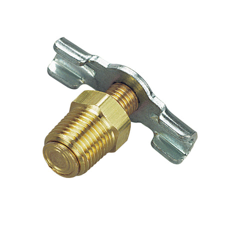 Tru-Flate Brass/Steel Drain Cock 1/8 in. Male 1 pc