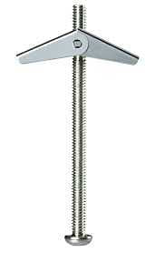 Cobra Anchors 086M Spring Toggle Bolt, 3 in L, Steel, 95 lb
