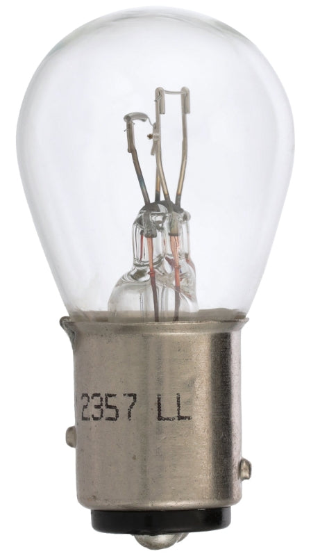 Peak 2357LL-BPP Miniature Automotive Bulb, 500 Lumens, 12.8 V, 29 W, Incandescent Lamp, Bayonet, Clear