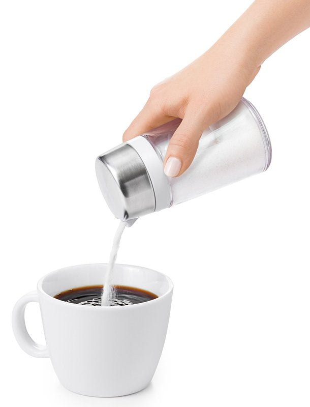 Oxo 1272380 Sugar Dispenser, 9 oz Capacity, Plastic/Stainless Steel, Clear