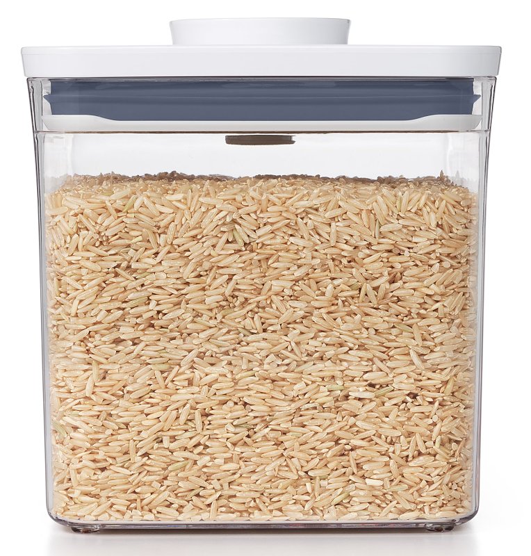 Good Grips POP 11233600 Food Container, 2.8 qt Capacity, Plastic, Clear, 6-1/2 in L, 6-1/2 in W, 6.3 in H