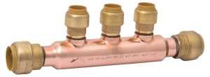 SharkBite 22995LF Manifold System, 3/4 in Inlet, 1/2 in Outlet, 3-Outlet