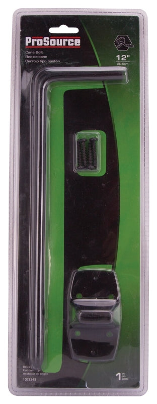 ProSource 33181PKS-PS Cane Bolt, 1/2 in Bolt Head, 12 in L Bolt, Steel