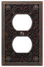 Amerelle 65DDB Wallplate, 4-1/2 in L, 2-13/16 in W, 1 -Gang, Metal, Aged Bronze, Pack of 4