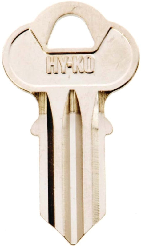 Hy-Ko 11010CG6 Key Blank, Brass, Nickel, For: Chicago Cabinet, House Locks and Padlocks, CG6 Key Number, Pack of 10