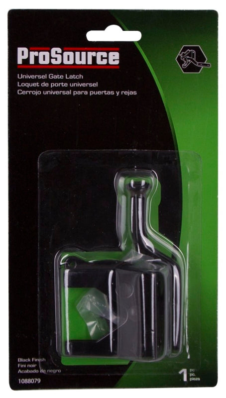 ProSource 33140PKB-PS Gate Latch, 3/8 in Bolt Head, 3-15/16 in L Bolt, Steel, Zinc