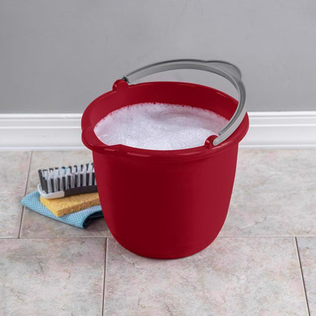 Sterilite 10 qt Bucket Red, Pack of 12