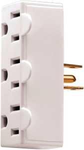 Eaton Wiring Devices BP1147W Outlet Tap, 2-Pole, 15 A, 125 V, 3-Outlet, NEMA: NEMA 5-15R, White