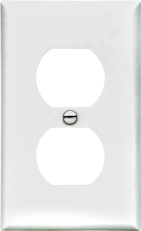 Eaton Wiring Devices BP5132W Wallplate, Standard-Size, 4-1/2 in L, 2-3/4 in W, 1 -Gang, Nylon, White, High-Gloss, Pack of 5