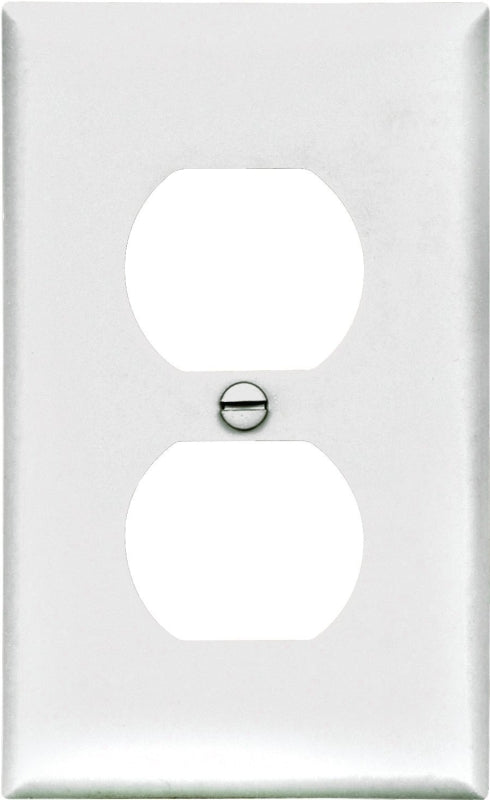 Eaton Wiring Devices BP5132W Wallplate, Standard-Size, 4-1/2 in L, 2-3/4 in W, 1 -Gang, Nylon, White, High-Gloss, Pack of 5
