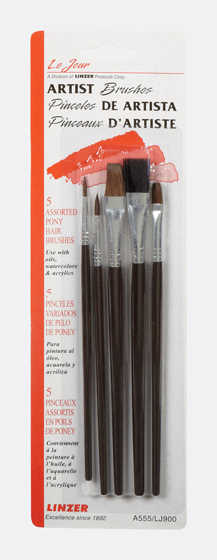 Linzer Assorted Artist Paint Brush Set, Pack of 12