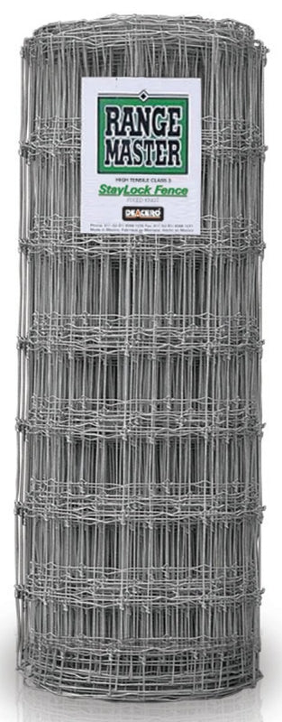 Rangemaster 6981 Staylock Fence, 330 ft L, 48 in H, 12.5 ga Gauge, Steel, Galvanized