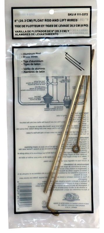 ProSource PMB-477 Float Rod and Lift Wire, 1 Set-Piece, Brass, Brass