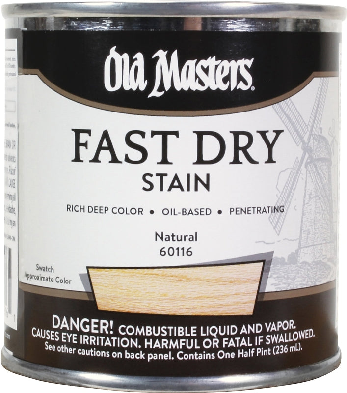 Old Masters 60116 Fast Dry Stain, Natural, Liquid, 0.5 pt