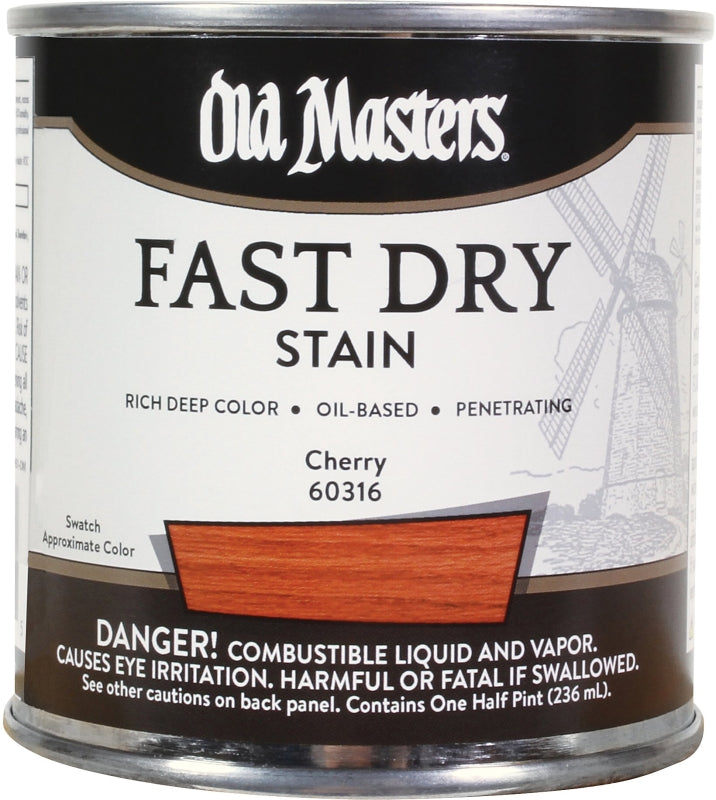 Old Masters 60316 Fast Dry Stain, Cherry, Liquid, 0.5 pt
