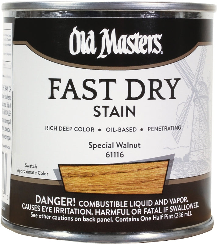 Old Masters 61116 Wood Stain, Special Walnut, Liquid, 0.5 pt