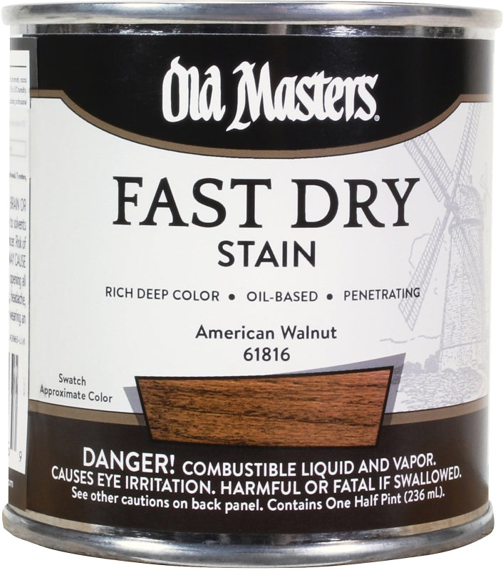 Old Masters 61816 Wood Stain, American Walnut, Liquid, 0.5 pt