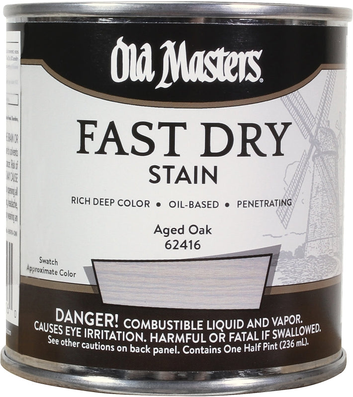 Old Masters 62416 Fast Dry Stain, Aged Oak, Liquid, 0.5 pt