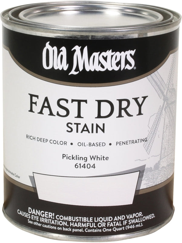 Old Masters 61404 Wood Stain, Pickled White, Liquid, 1 qt