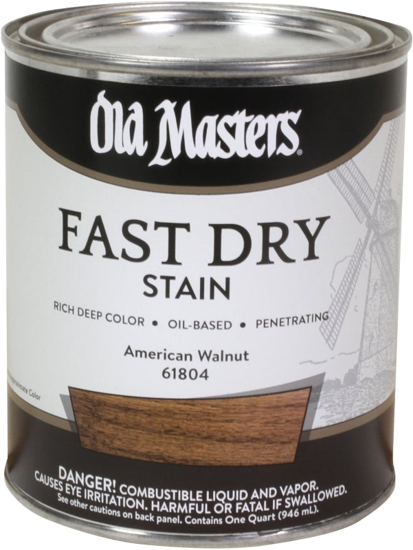 Old Masters 61804 Fast Dry Stain, American Walnut, Liquid, 1 qt