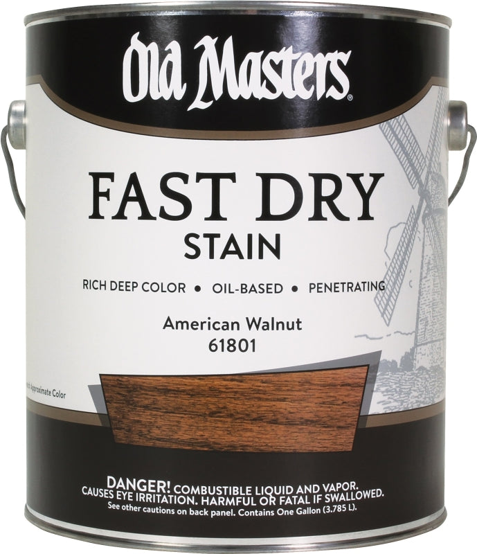 Old Masters 61801 Wood Stain, Oil Base, American Walnut, Liquid, 1 gal, Pack of 2