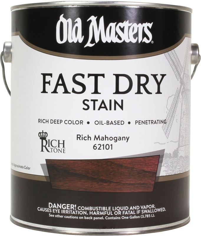 Old Masters 62101 Wood Stain, Rich Mahogany, Liquid, 1 gal, Pack of 2