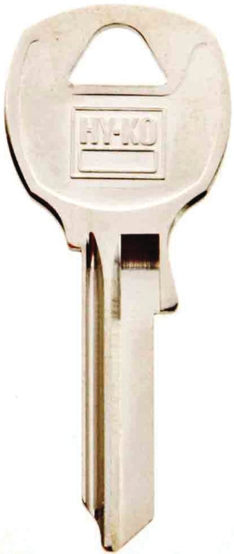 Hy-Ko 11010NA12 Key Blank, Brass, Nickel, For: National Cabinet, House Locks and Padlocks, NA12 Key Number, Pack of 10