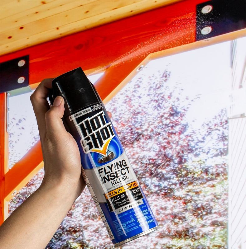 Hot Shot HG-96310 Flying Insect Killer, Liquid, Spray Application, 15 oz Can