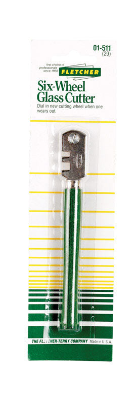 Fletcher-Terry 4 in. Fixed Blade Glass Cutter Green 1 pk
