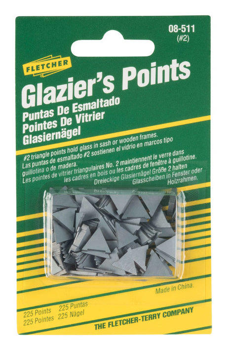 Fletcher-Terry Glazier Points For Repairing or reglazing windows 0 oz 225 pk, Pack of 10