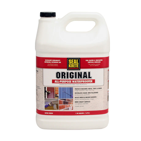 Seal Krete Original Satin Clear Water-Based Brick and Masonry Sealer 1, Pack of 4