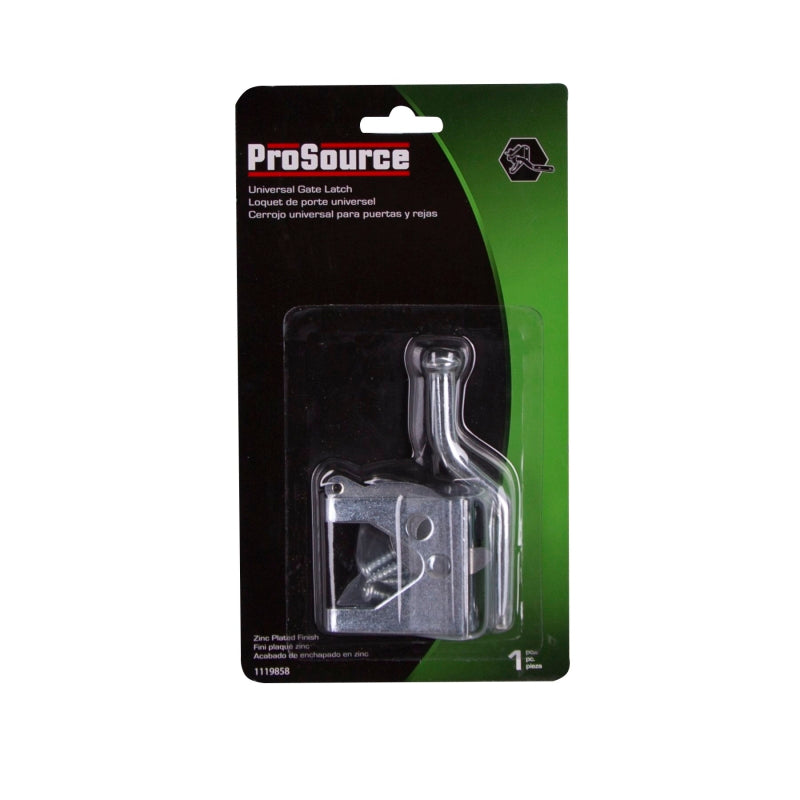 ProSource 33140ZCB-PS Gate Latch, 3/8 in Bolt Head, 3-15/16 in L Bolt, Steel, Zinc