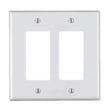 Leviton Decora White 2 gang Nylon Decorator Wall Plate 1 pk