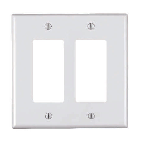 Leviton Decora White 2 gang Nylon Decorator Wall Plate 1 pk