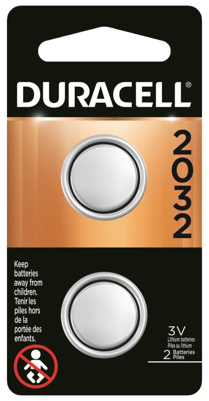 Duracell DL2032B2PK Coin Cell Battery, 3 V Battery, 220 mAh, Lithium, Manganese Dioxide, Pack of 6