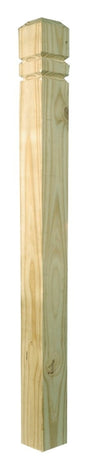 UFP 231685 Colonial Newel Post, 48 in L Actual, 3-1/4 in W Actual, 54 in L Nominal, 4 in W Nominal, 4 in Thick Nominal
