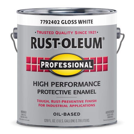 Rust-Oleum Professional Indoor and Outdoor Gloss White Oil-Based Protective Enamel 1 gal, Pack of 2