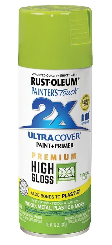 Rust-Oleum 331179 Spray Paint, High-Gloss, Tropical Leaf, 12 oz Can