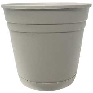 Southern Patio RN1608TA Planter, 14-1/2 in H, 17-1/2 in W, 17-1/2 in D, Round, Plastic, Oxford Tan