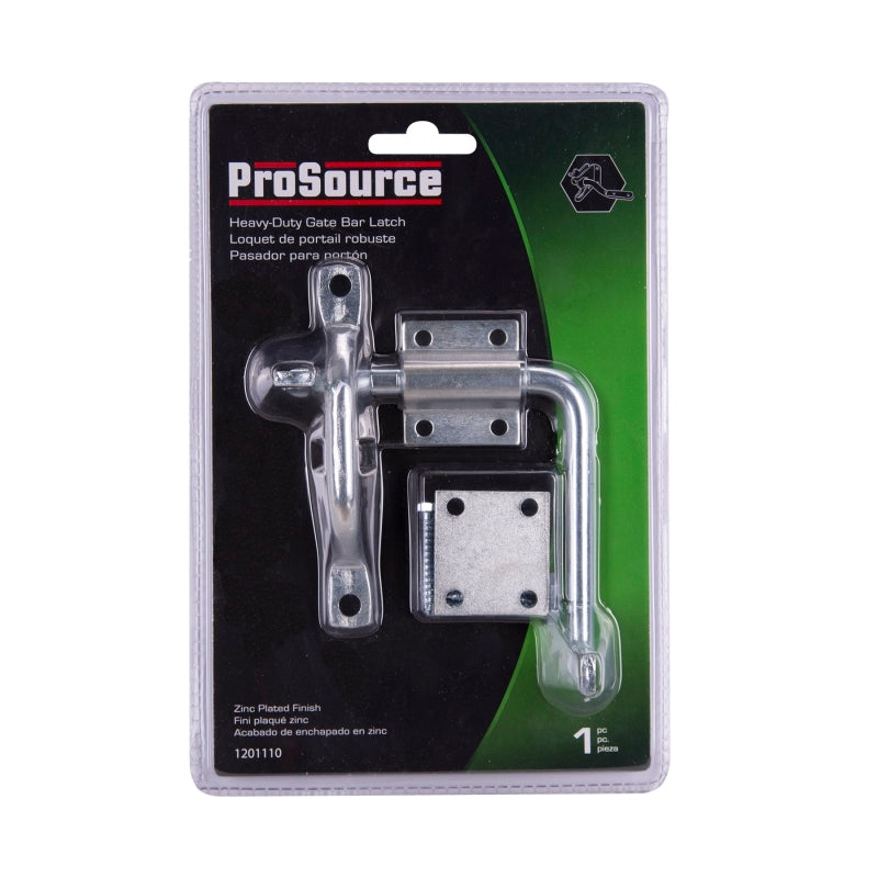 ProSource LR-184-PS Gate Latch Bar, 7/16 in Bolt Head, 5 in L Bolt, Steel, Zinc