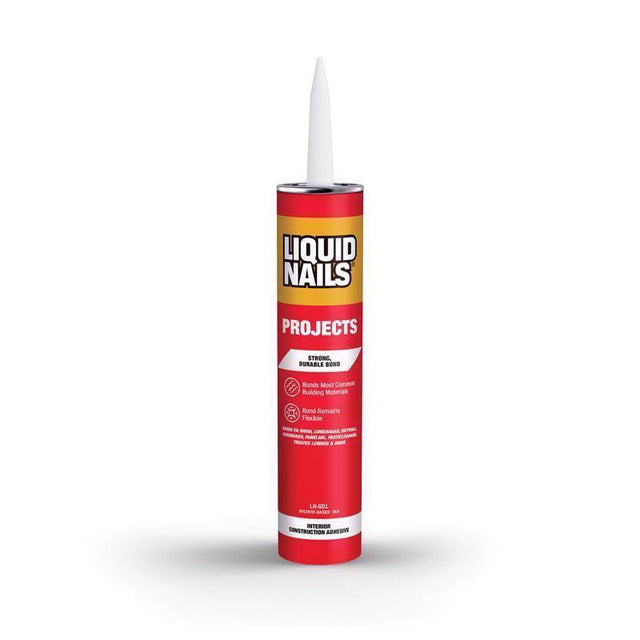 Liquid Nails Interior Projects Synthetic Rubber Construction Adhesive 10 oz, Pack of 12