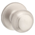 Kwikset 200CV 15 CP Passage Knob, Cove, 2-5/8 in H x 2-5/8 in W Dimensions, Zinc, Satin Nickel, 2-1/4 in Strike