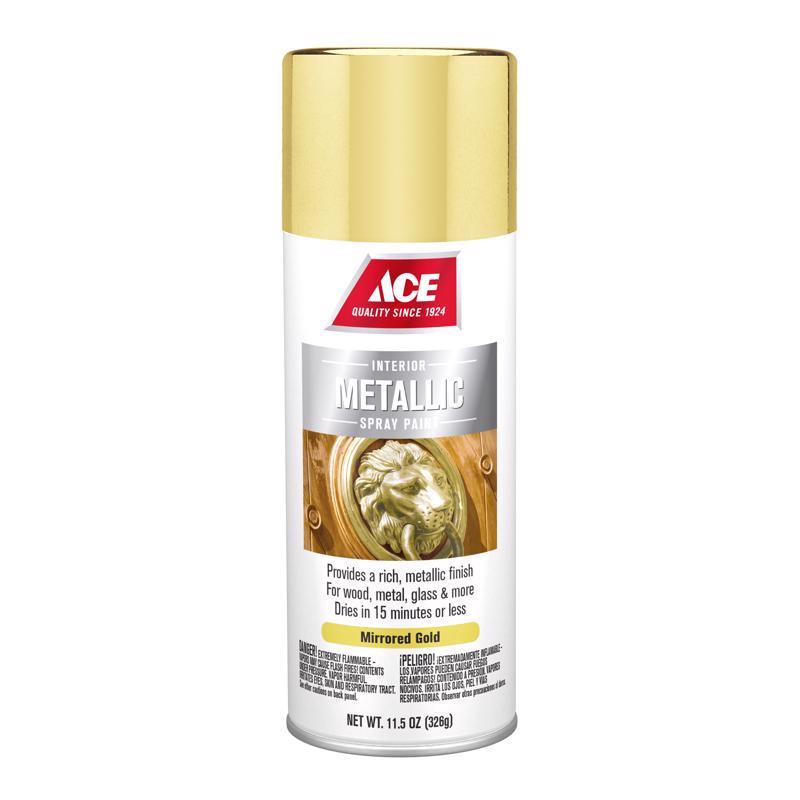Ace Metallic Mirrored Gold Spray Paint 11.5 oz, Pack of 6