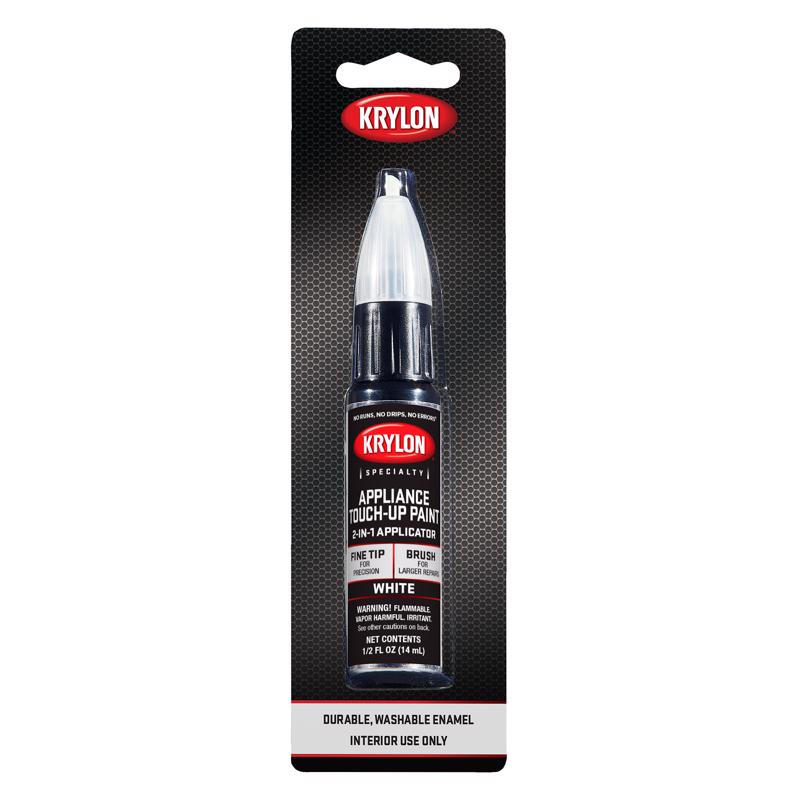 Krylon Gloss White Appliance Touch-Up Paint 0.5 oz, Pack of 6