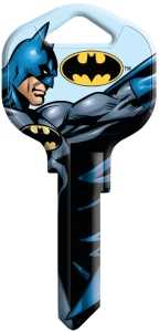 Hy-Ko 15005KW1-BTM1 Key Blank, Batman, Brass, Nickel, For: Kwikset KW1, Titan KW10 Keyways, Pack of 5