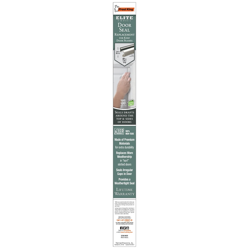 WEATHERSEAL WHITE 3/4X1/2X81IN