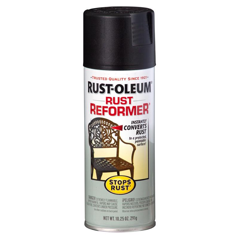 Rust-Oleum Stops Rust Indoor and Outdoor Flat Black Oil-Based Rust Reformer 10.25 oz, Pack of 6