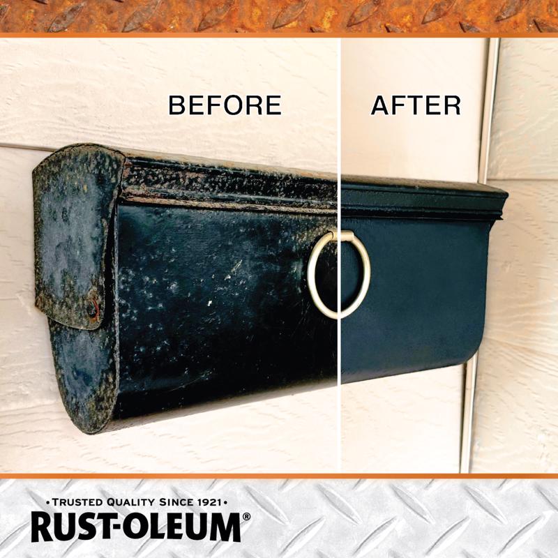 Rust-Oleum Stops Rust Indoor and Outdoor Flat Black Oil-Based Rust Reformer 10.25 oz, Pack of 6