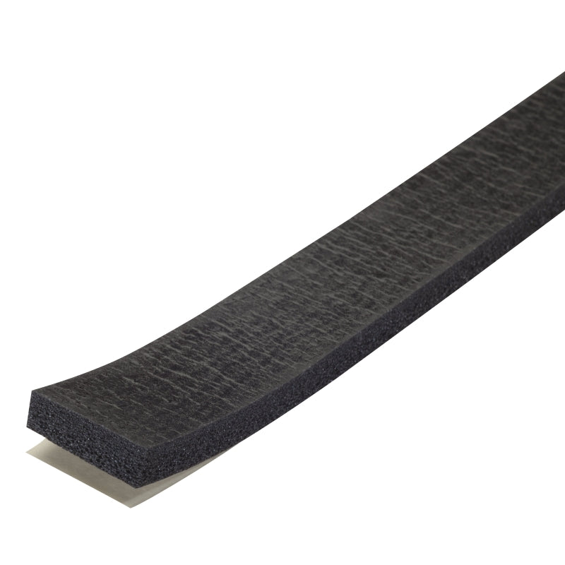 M-D 43155 Weatherstrip Tape, 1 in W, 1/4 in Thick, 10 ft L, Sponge Rubber, Black